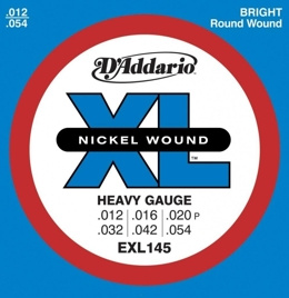 D'Addario EXL145 struny gitarowe 12-54 Heavy Fretted