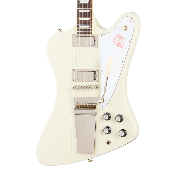 Epiphone 1963 Firebird V With Maestro Vibrola Reissue Polaris White gitara elektryczna