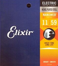 Elixir NanoWeb 12106 11-59 – struny do gitary elektrycznej 7-strunowej