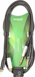 Kabel 2x Jack 6.3mm - 2x RCA Bespeco EAY2JR150 1,5m