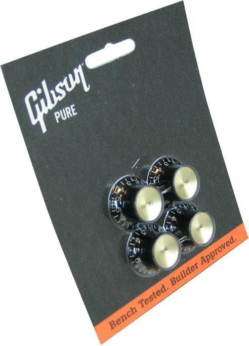 Gibson Top Hat Knobs Black/Gold MK-020