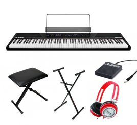 ALESIS Zestaw Recital Pianino, Statyw, Ława, Pedał, Słuchawki
