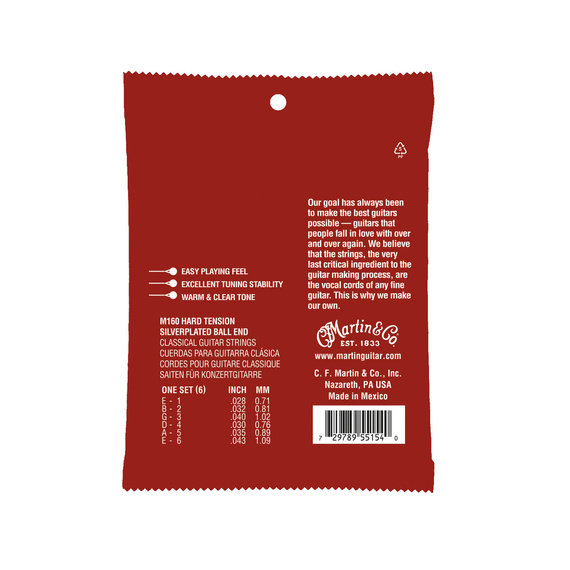 Struny do gitary klasycznej Martin Guitar Martin M260