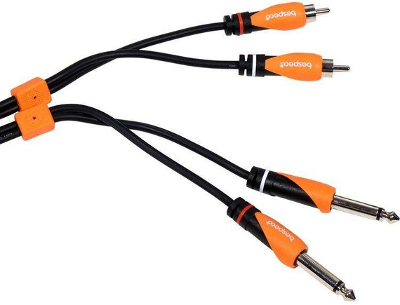 Bespeco SLY2JR300 – kabel audio 2x jack 1/4" – 2x RCA 3 m