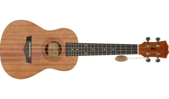 Ukulele Koncertowe z Pokrowcem i Kapodastrem Arrow MH 10