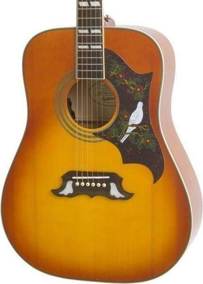 Epiphone Dove Studio Solid Top Fishman Sonitone VB Violinburst gitara elektro-akustyczna