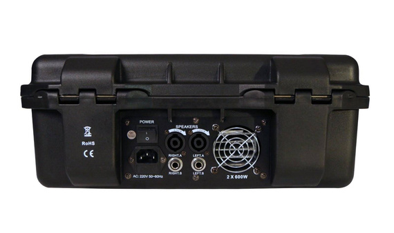 Novox PC1000MIC - powermikser 2 x 300 W/4 Ohm + 2 mic.bezp