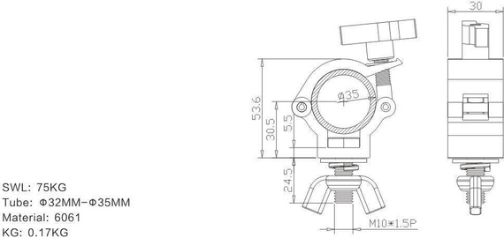 Fractal Lights FL 312 IN - o 32-35mm, 75 kg