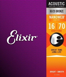 Elixir 11306 – struny akustyczne barytonowe 16–70