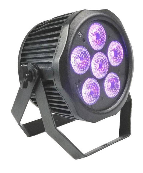 Zestaw 4 x Fractal LED PAR 6x12 W BATT RGBWA + UV