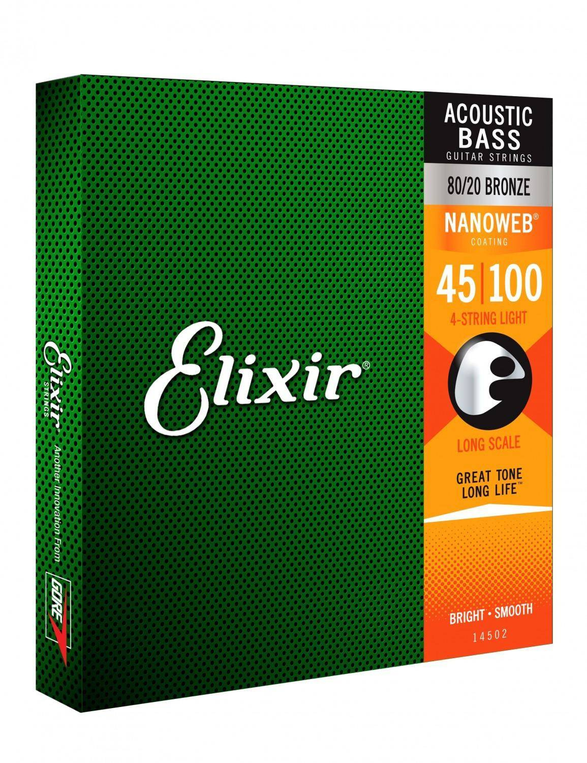 Elixir 14502 NanoWeb Acoustic Bass Light 45-100