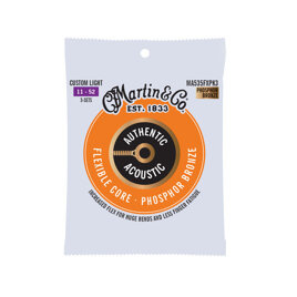 Trójpak strun do gitary akustycznej Martin MA535FX Flexible core 3 Packs 11-52