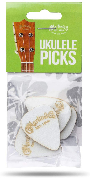 Martin Uke Picks 2.5mm White – kostki do ukulele (4 szt.)