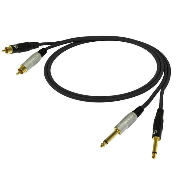 Kabel 2x Jack 6.3mm - 2x RCA Bespeco EAY2JR150 1,5m
