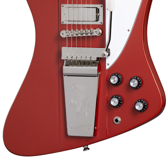 Epiphone 1963 Firebird V; Maestro Vibrola (Incl. Hard Case) Ember Red gitara elektryczna