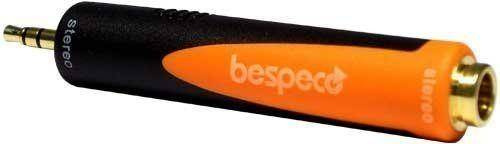 Przejściówka Bespeco SLAD140 gniazdo jack stereo 6.3mm - wtyk jack stereo 3.5mm