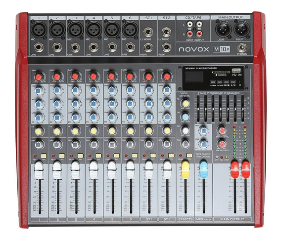 Novox M10P power mikser 8 kan 600W DSP - MP3 USB