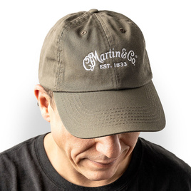 Martin BallCap Cotton Script Logo Olive – czapka z daszkiem