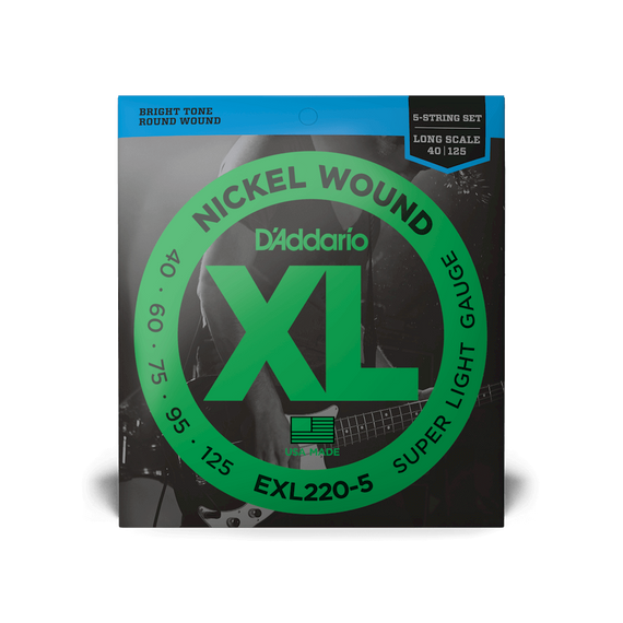D'Addario EXL220-5 – struny do gitary basowej