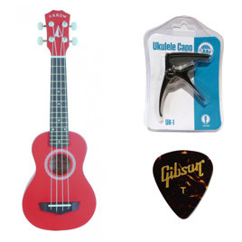 Zestaw Ukulele Arrow PB10R2 + Kapodaster + Kostki