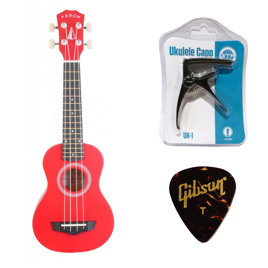 Zestaw Ukulele Arrow PB10RD + Kapodaster + Kostki