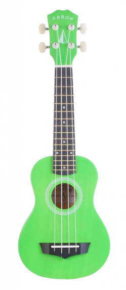Zestaw Ukulele Arrow PB10GR Pokrowiec + Stojak + Kapo