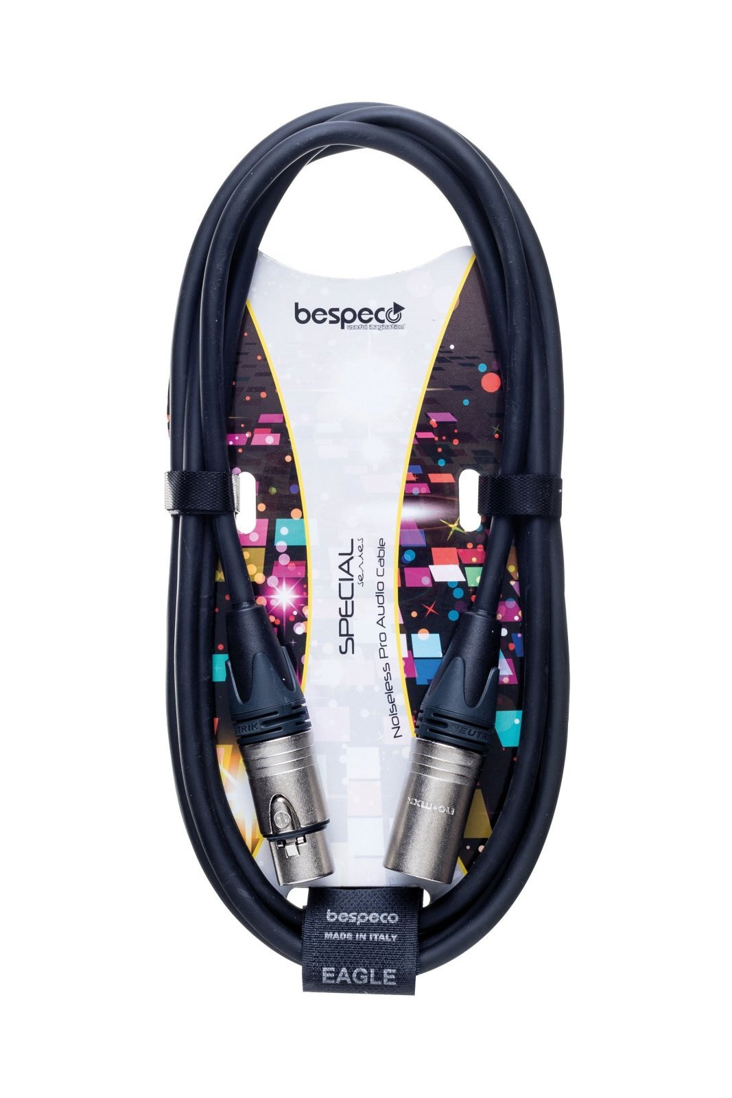 Bespeco DMX015N - kabel cannon mski na cannon eski 3P, 15m