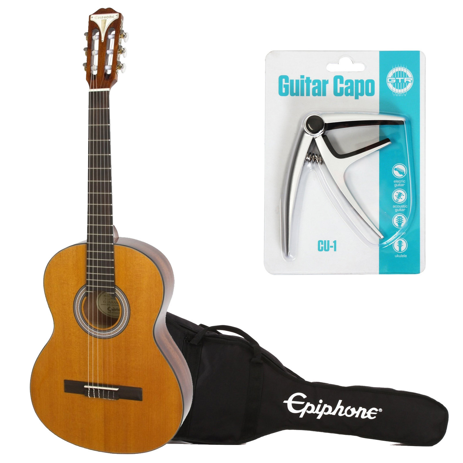 Epiphone Zestaw PRO-1 Classic 2.0 NA z Kapodastrem i