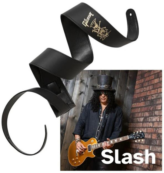 Slash Premium Leather Guitar Strap, Gold