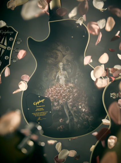 Gitara elektryczna Epiphone Adam Jones Les Paul Custom Art Collection: Julie Heffernan's "Study For Self Portrait with Rose Skirt and a Mouse"