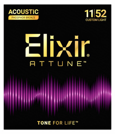 Elixir ATTUNE Phos Bronze 11-52 - struny do gitary akustycznej