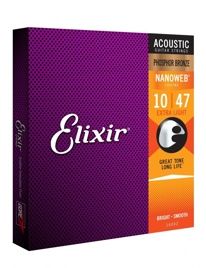Elixir 16002 NanoWeb Phosphor Bronze Extra Light 10-47