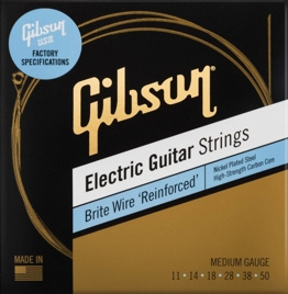Gibson Gibson Brite Wire Reinforced Electric Guitar Strings 11-50 Medium Gauge struny