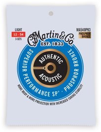 Zestaw Strun 3x Martin Authentic Acoustic MA540PK3 phosphor bronze 12 - 54 light