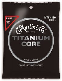 Struny do Gitary Akustycznej Martin Guitar Martin TCN160 TitaniumCore Light Nickel