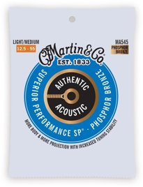 Struny do Gitary Akustycznej Martin MA545 Authentic Light/Medium 92/8