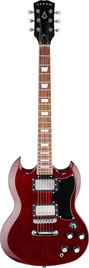 Gitara elektryczna Arrow Twincut SG22 Cherry Pie Rosewood/Black