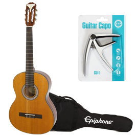 Epiphone Zestaw PRO-1 Classic 2.0 NA z Kapodastrem i Pokrowcem
