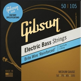 Gibson SBG-SSM Short Scale Brite Wire Electric Bass Strings, 4-String, Roundwound struny basowe