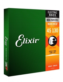 Struny do gitary basowej Elixir 14202 NanoWeb 5-str Long Scale 45-130