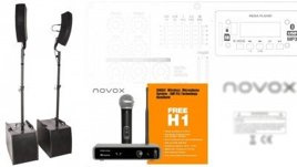 Novox N1000 aktywny zestaw estradowy - liniowy - z mikrofonem bezprzewodowym