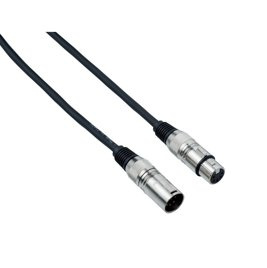 Kabel DMX Bespeco DMX100 - kabel cannon męski na cannon żeński 5P, 1m