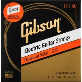 Wyprzedaż - Gibson SEG-FW11 Flatwound Electric Guitar Strings struny do gitary elektrycznej